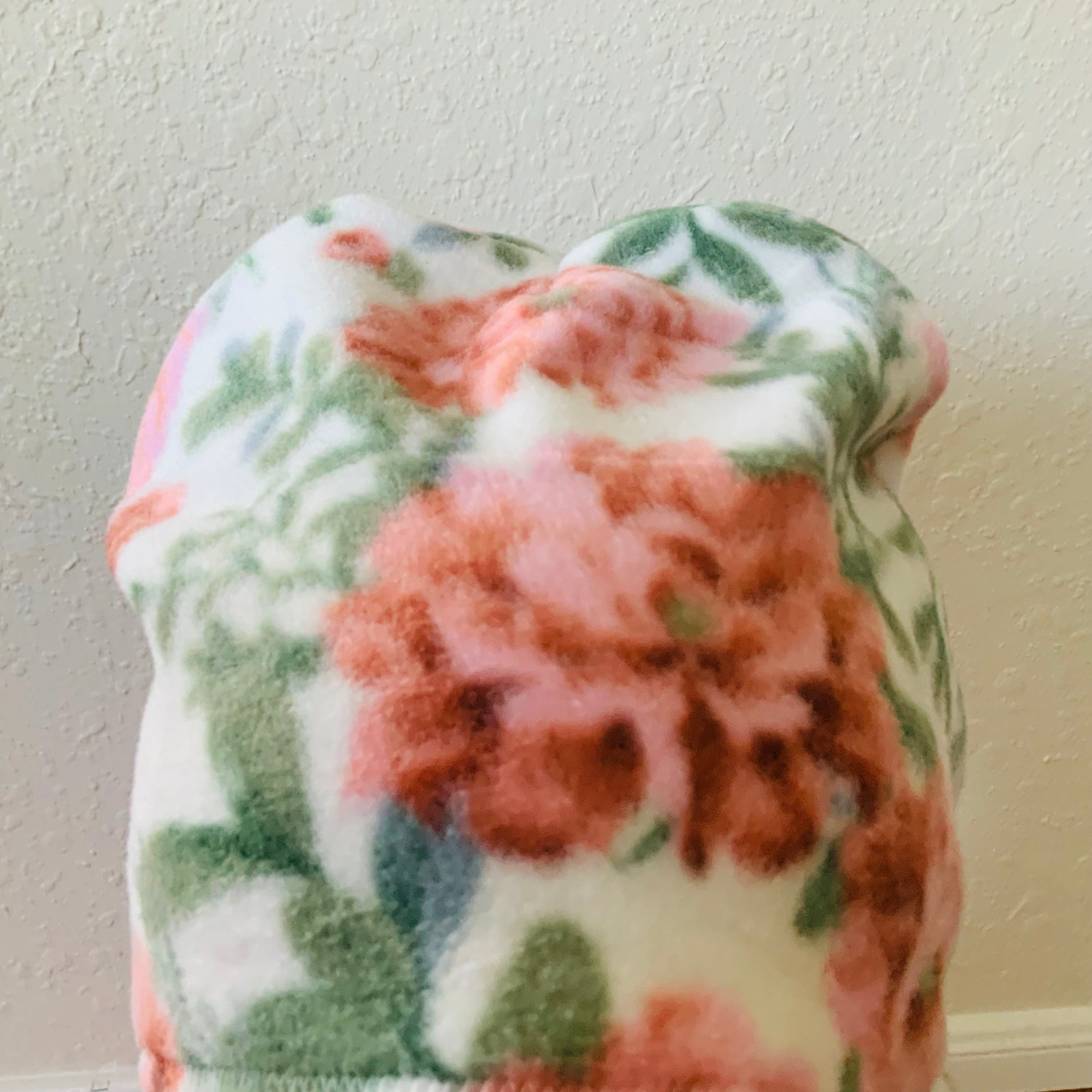 Teen Adult Floral Coral Beanie Hat