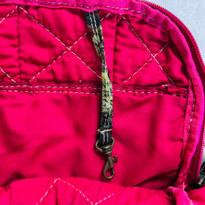 Embroidered Owl Quilted Bag Pink Backpack Bag