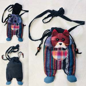Red Cat Face Bag Purse