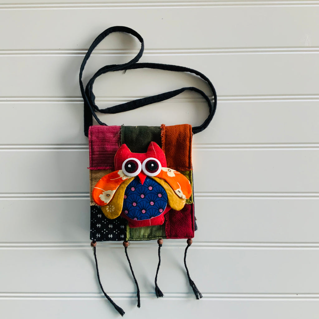 Orange Owl Bag Purse