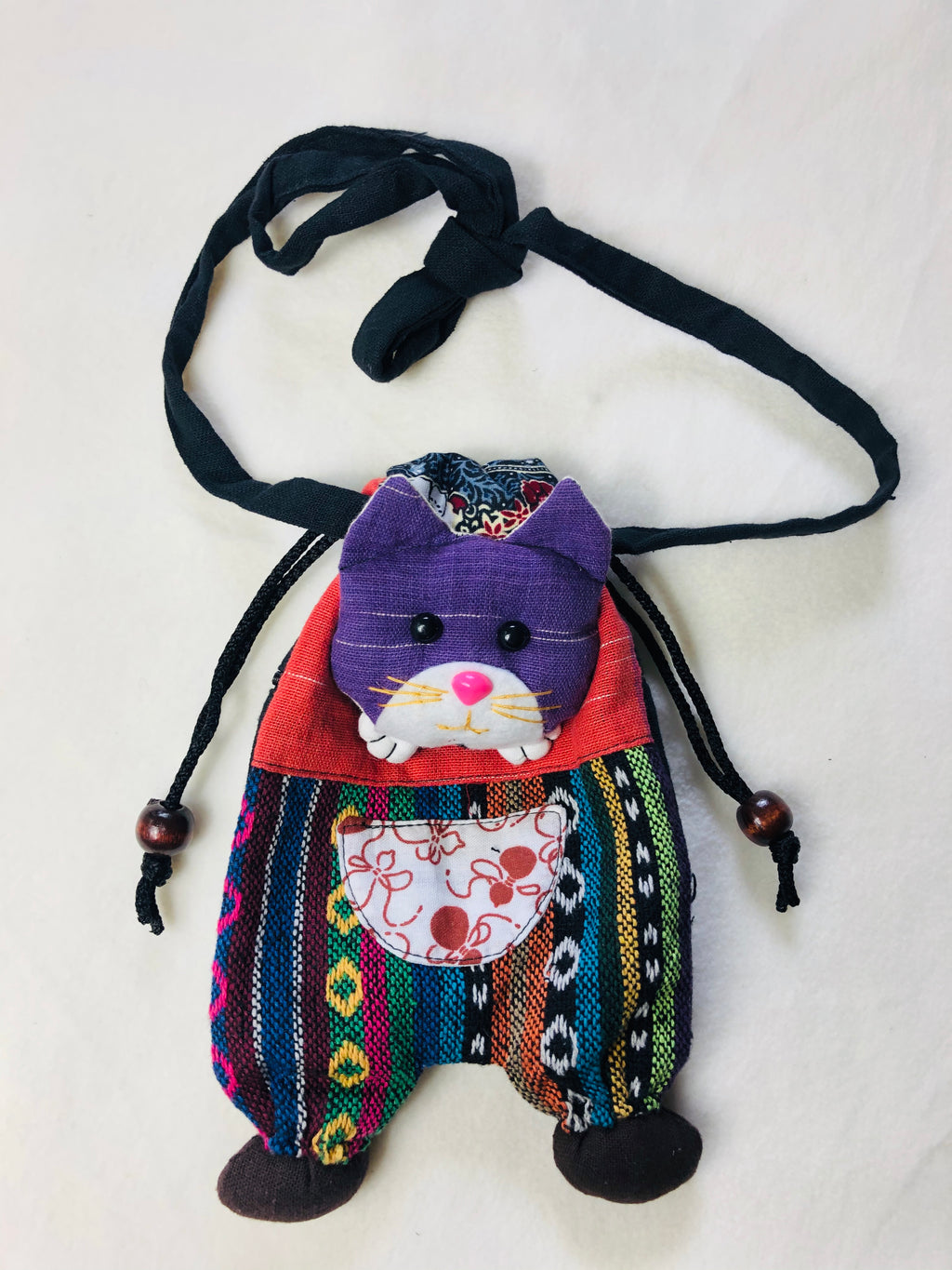 Purple Cat Face Bag Purse