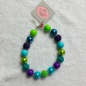 Pretty as a Peacock Bauble Necklace by Tickled Pink Designs