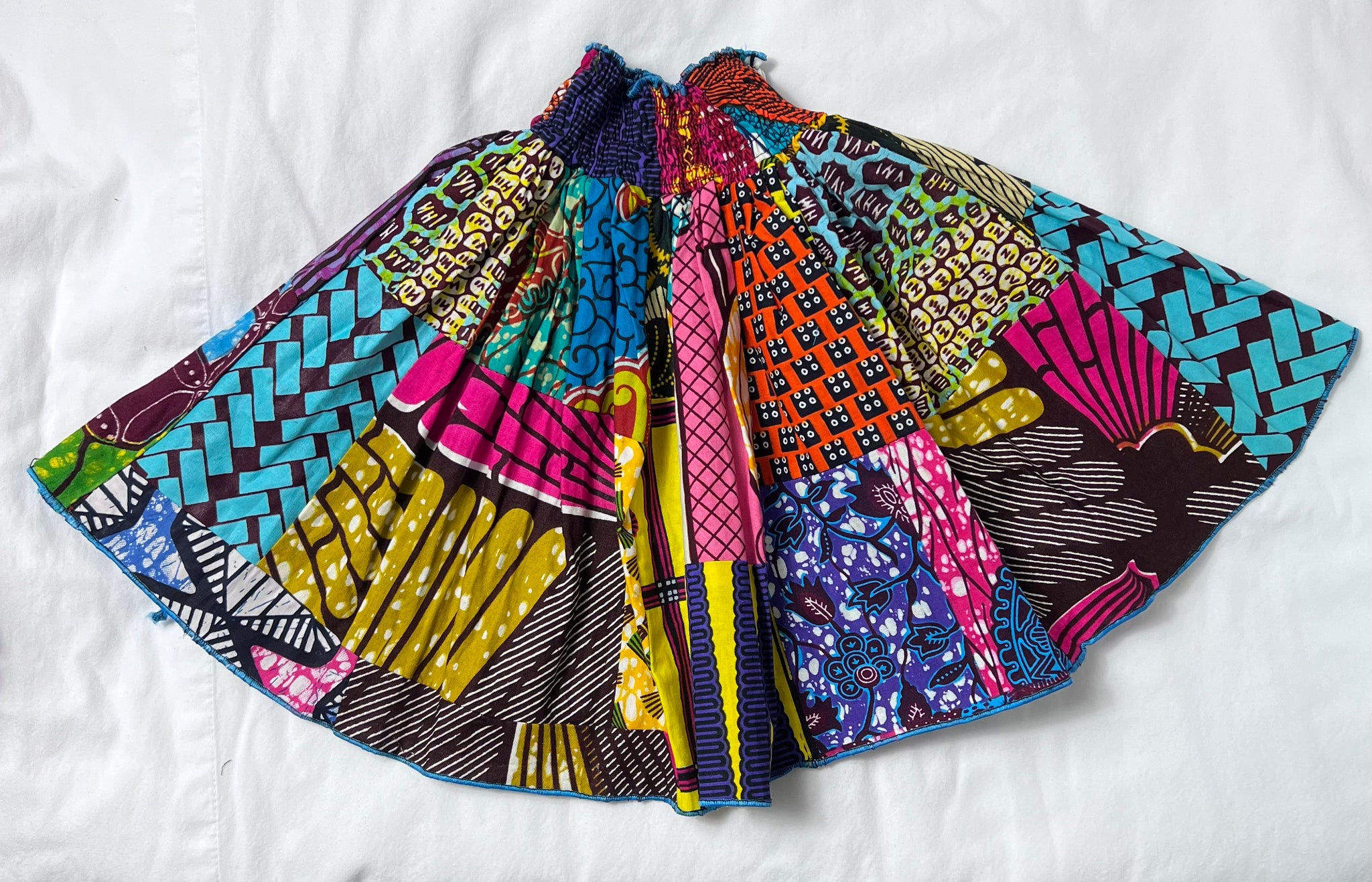 Ankara Block Skirt