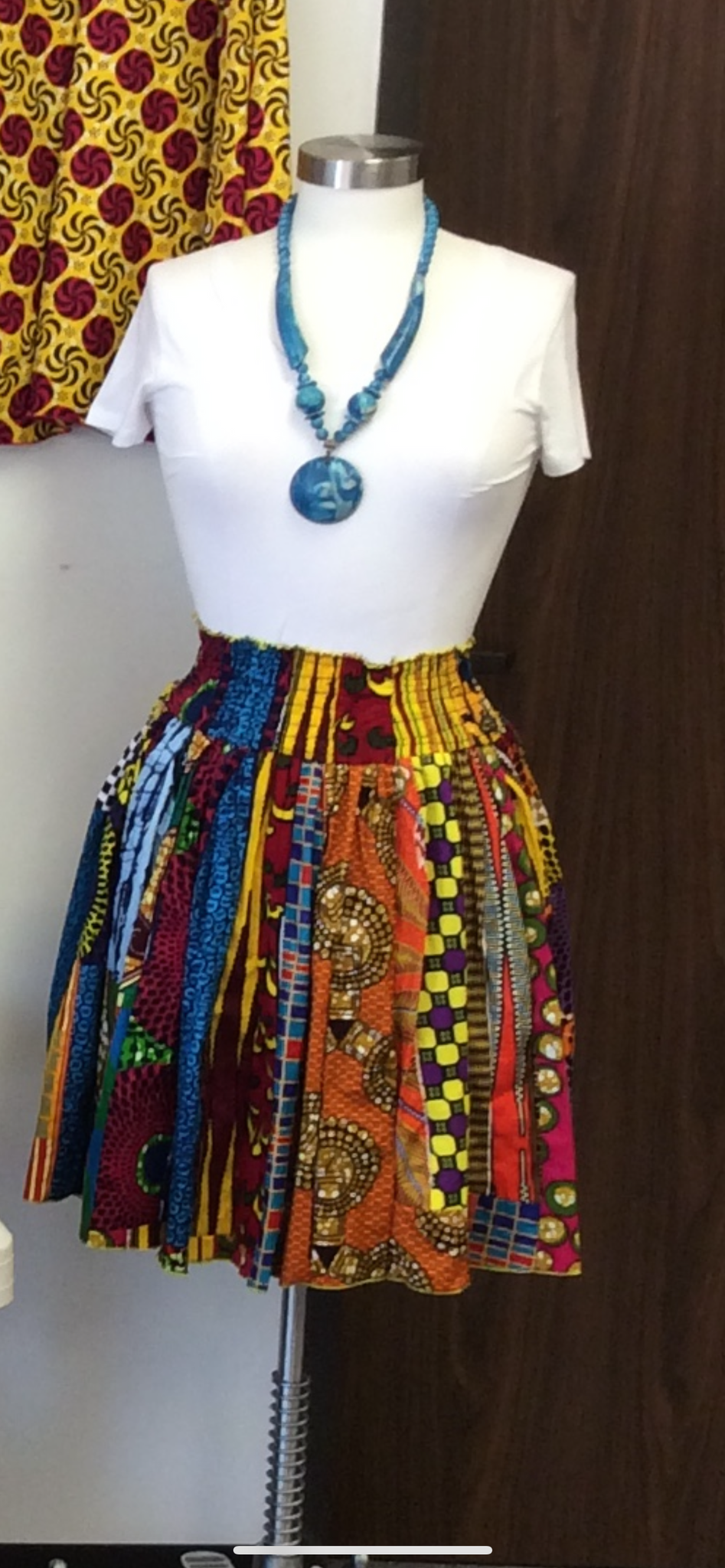 Ankara Scrappy Panel Skirt for Teen or Adult