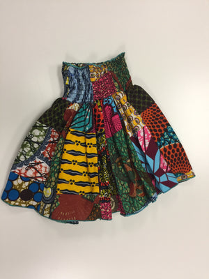 Girls Ankara Scrappy Skirt