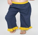 Navy Blue Ruffle Pants
