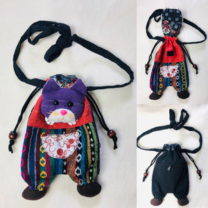 Purple Cat Face Bag Purse