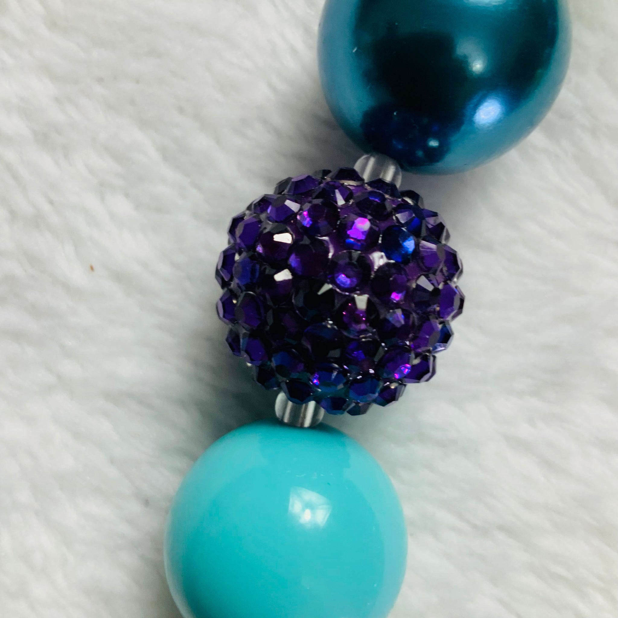 Pretty as a Peacock Bauble Necklace by Tickled Pink Designs