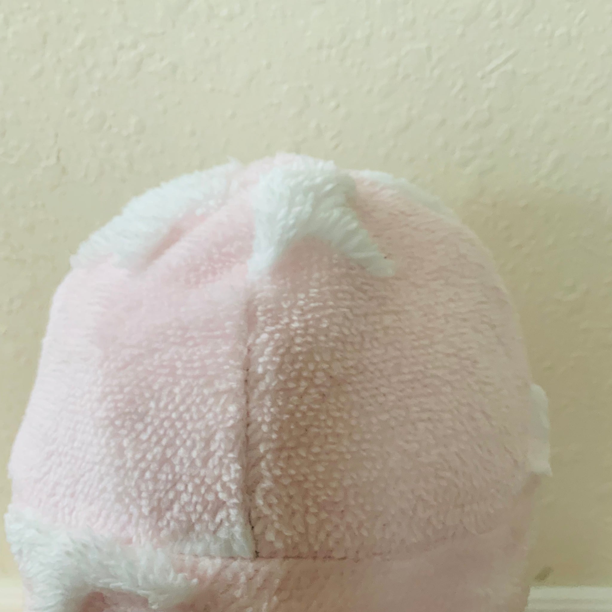 Kids Pink Star Debossed Fleece Reversible Beanie Hat with Earflaps