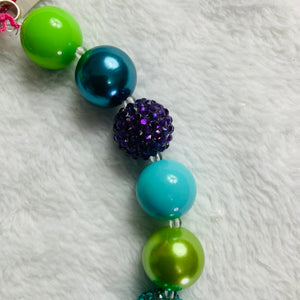 Pretty as a Peacock Bauble Necklace by Tickled Pink Designs