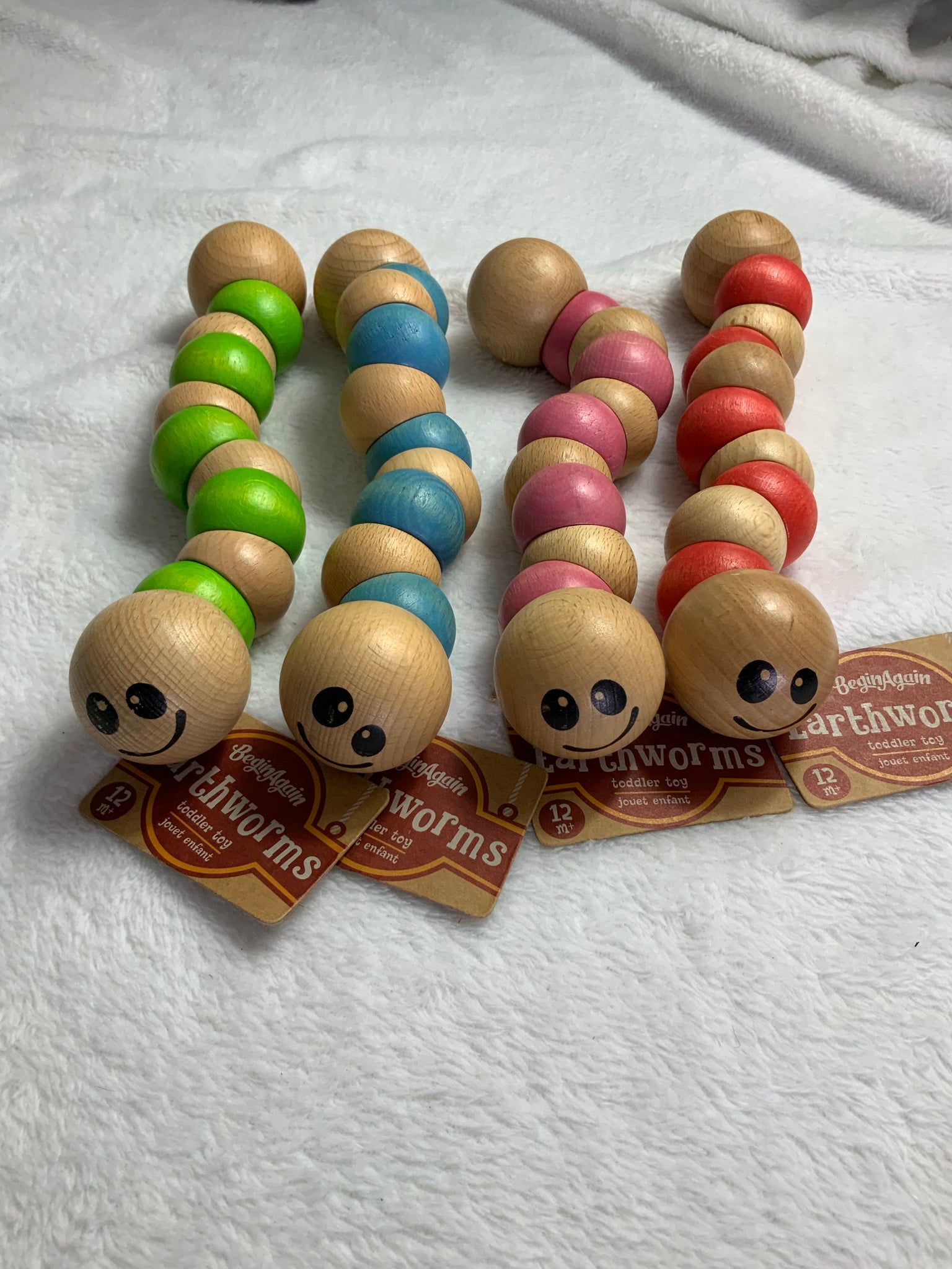 BeginAgain Earthworms Toy ~ Red