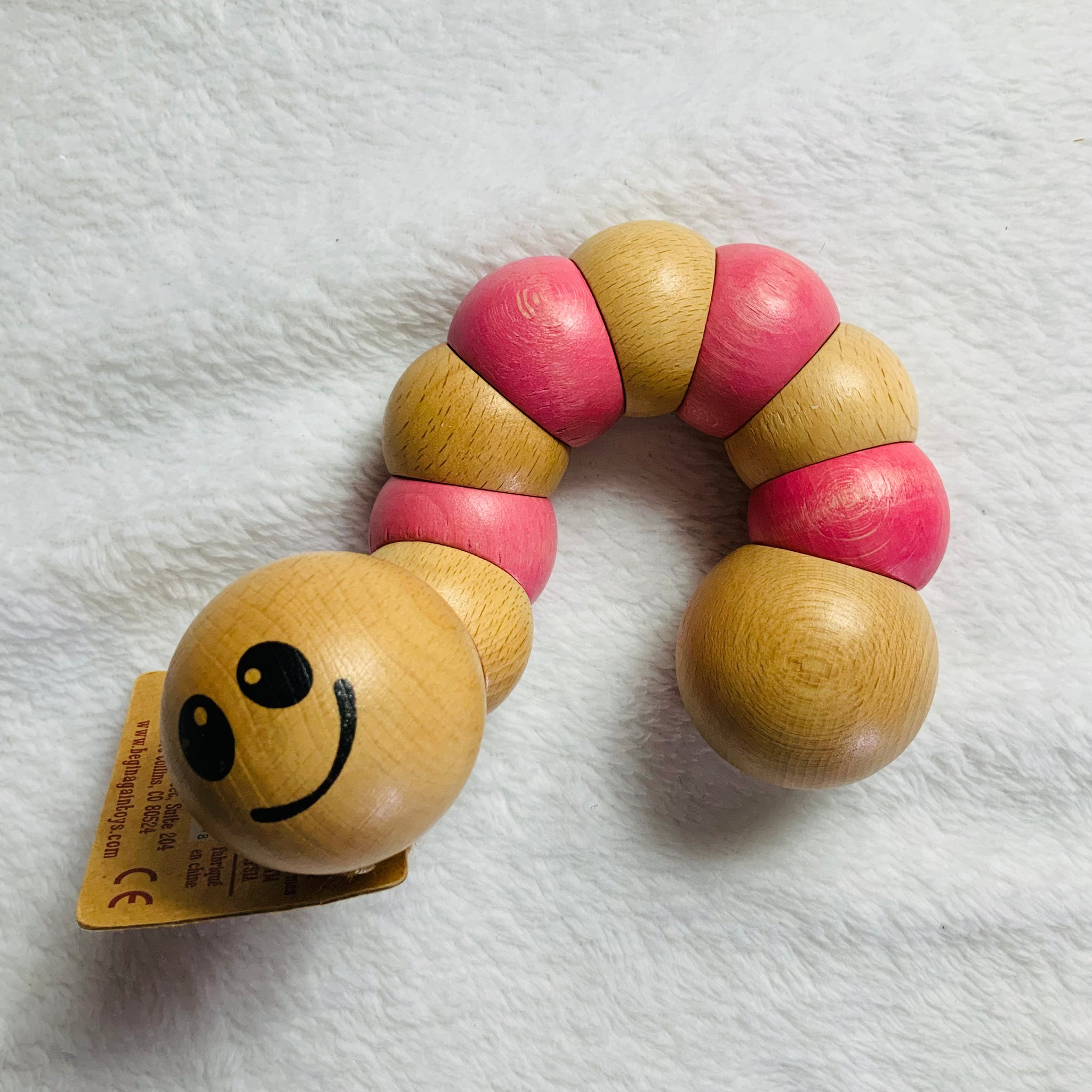 BeginAgain Earthworms Toy ~ Pink