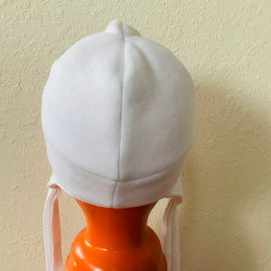 Kids Pink Star Debossed Reversible Beanie Hat with Earflaps