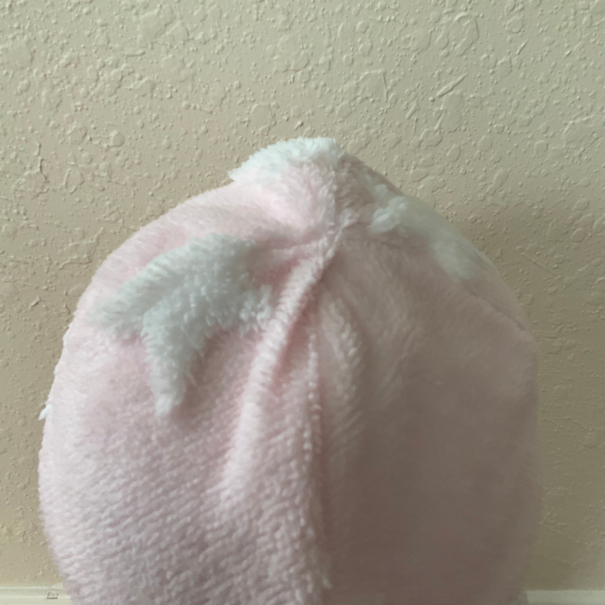 Kids Pink Star Debossed Fleece Reversible Beanie Hat with Earflaps