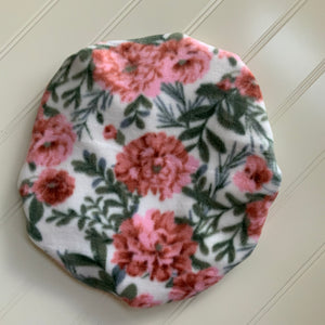 Kids Coral Floral Satin Hair Bonnet