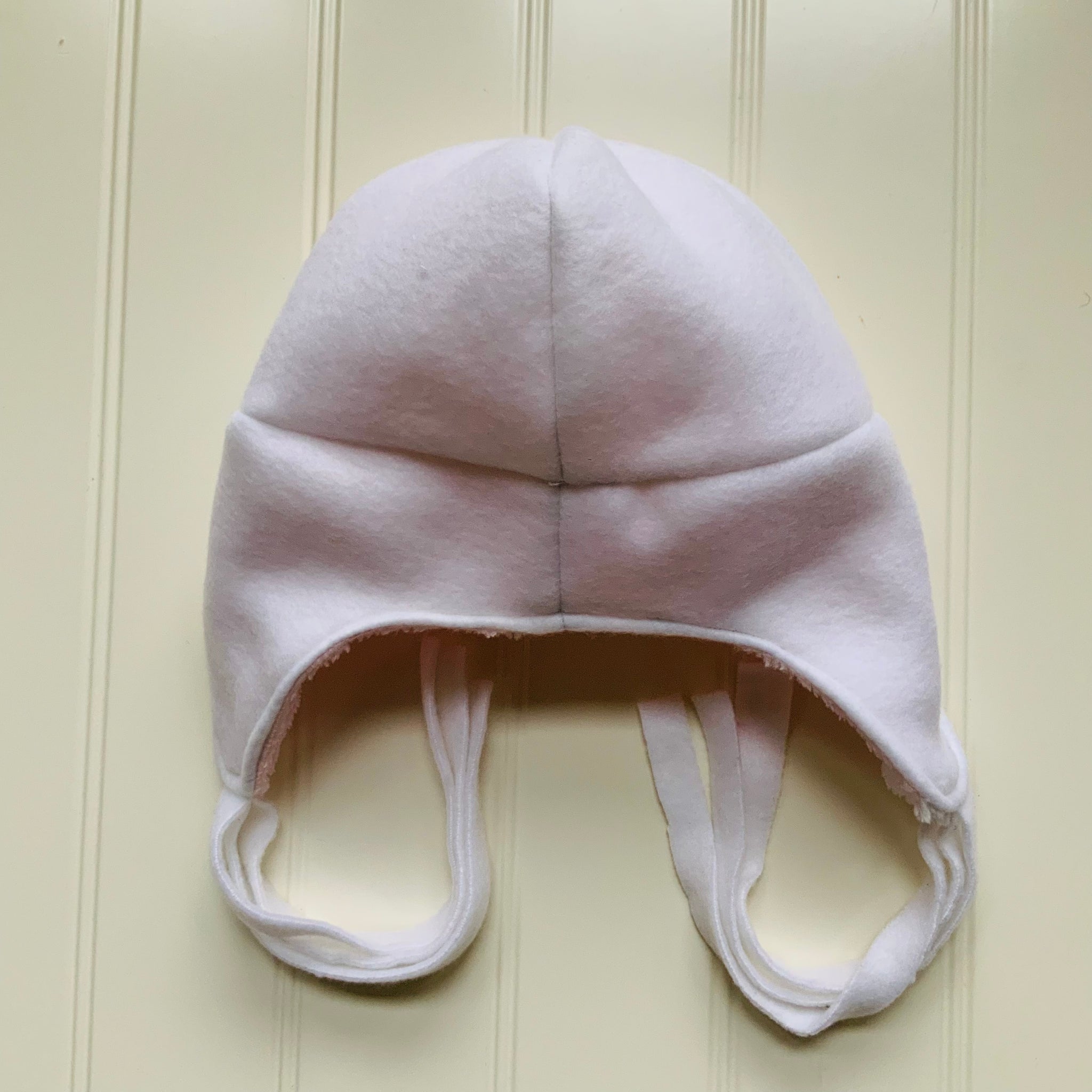 Kids Pink Star Debossed Reversible Beanie Hat with Earflaps