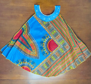 Dashiki Embroidered Kids Ankara Dress