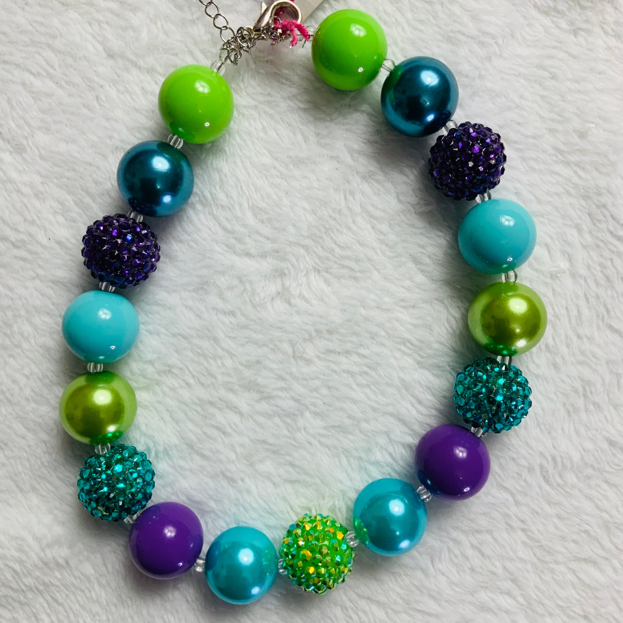 Pretty as a Peacock Bauble Necklace by Tickled Pink Designs