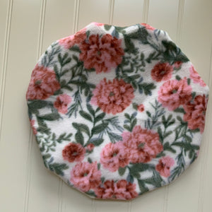 Coral Floral Satin Hair Bonnet Adult M / L