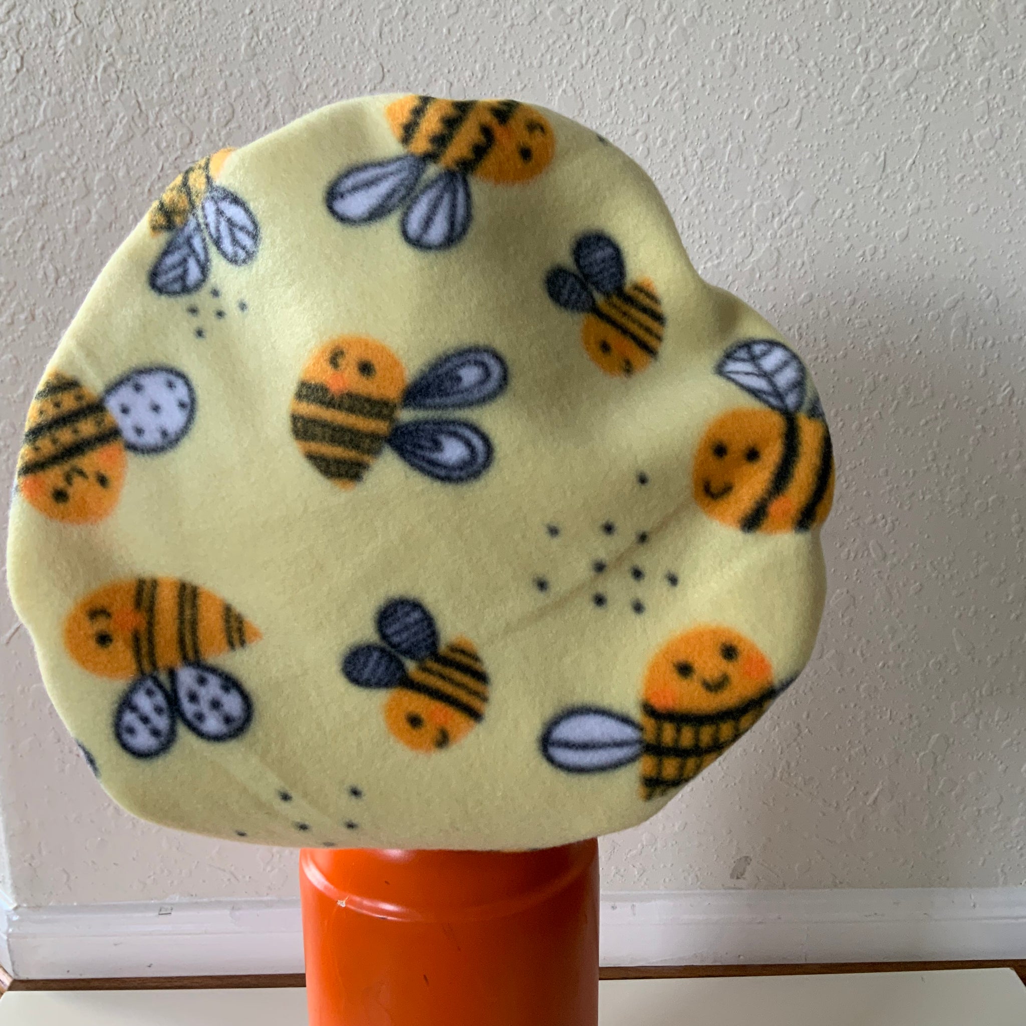 Kids Happy Bee Satin Hair Bonnet