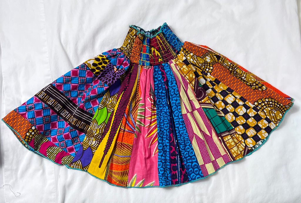 Ankara Block Scrap Skirt