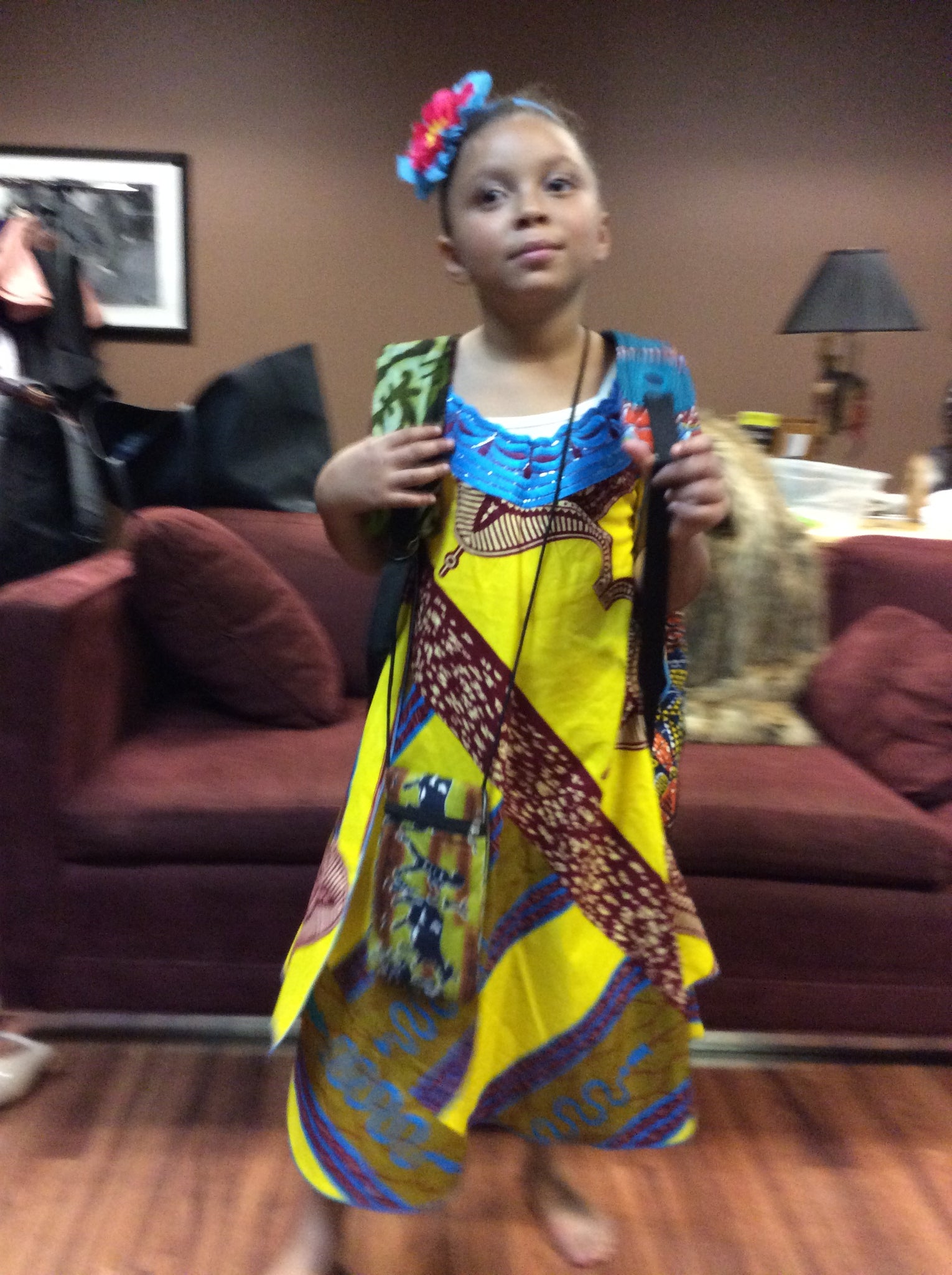 Embroidered Ankara Kids Dress