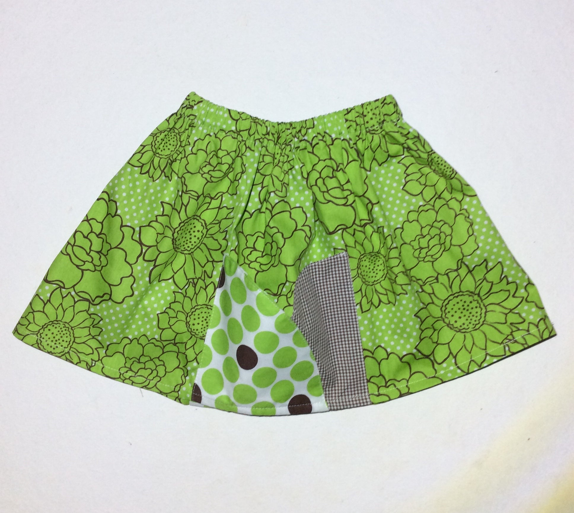 Green Flowers Trinket Pocket Skirt